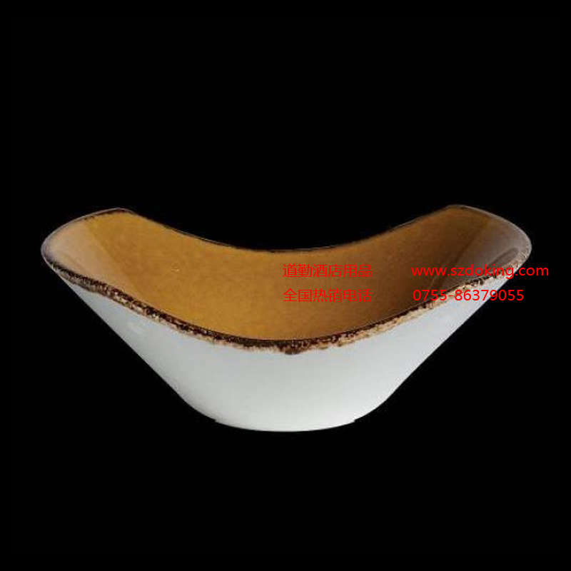 西餐陶瓷凹形碗 西餐陶瓷凹形碗