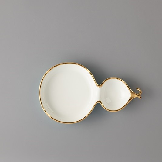 國瓷永豐源元杭240mm*145mm瓜棱樹枝果盤 國瓷永豐源元杭240mm*145mm瓜棱樹枝果盤