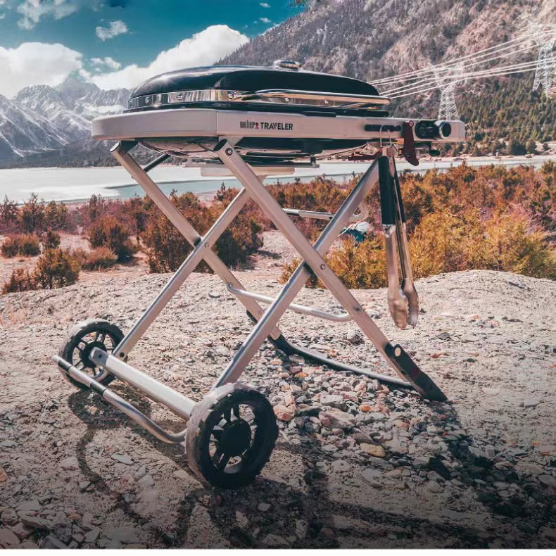 weber Traveler威焙探享家戶外燃氣燒烤爐家用庭院便攜式燒烤架 weber Traveler威焙探享家戶外燃氣燒烤爐家用庭院便攜式燒烤架